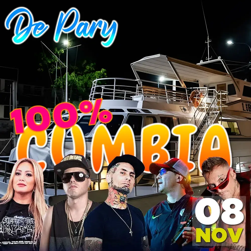 Fiesta en Barco De Pary 100% Cumbia, sábado 08 de noviembre en Olivos