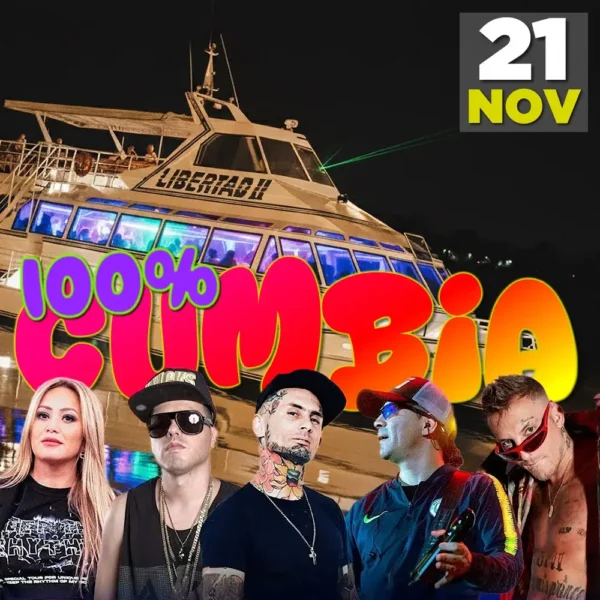 Fiesta en Barco De Pary 100% Cumbia, sábado 21 de noviembre de 2026 en Olivos